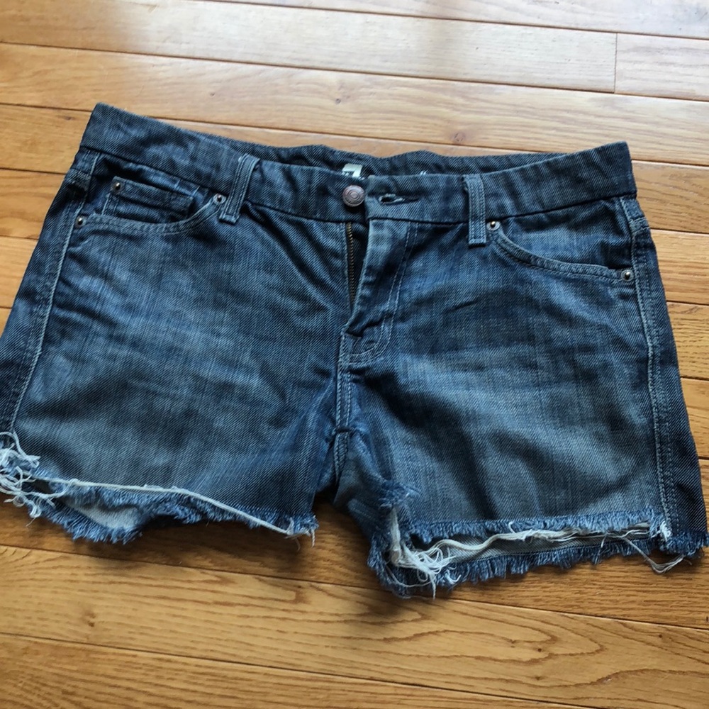 7 for all mankind jean shorts A pocket